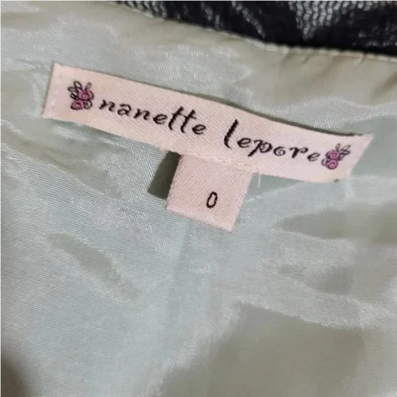 Nanette Lepore Lace Turquoise Beading Sheath Dress - Picture 2 of 9